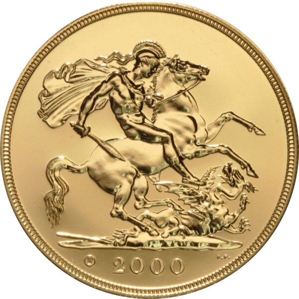 2000 Gold £5 Coin Brilliant Uncirculated Boxed - Image 3
