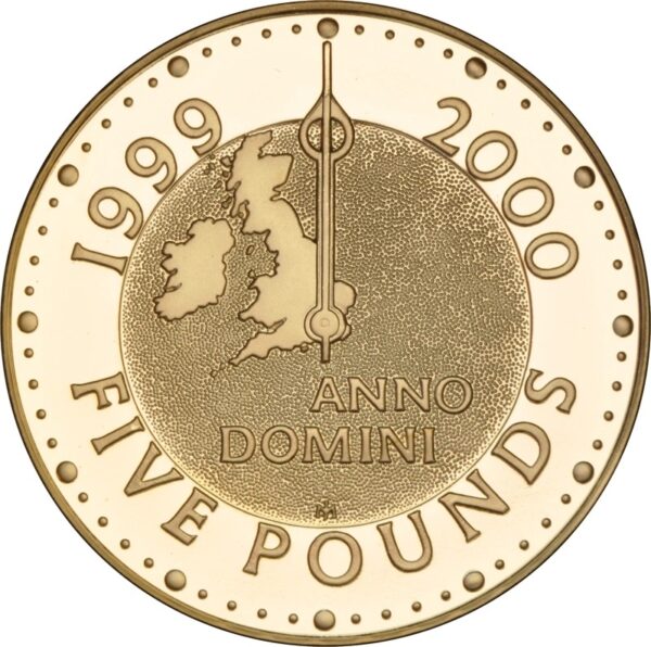 2000 Proof Gold Crown £5 Coin with £50 note Millennium Boxed - Image 3