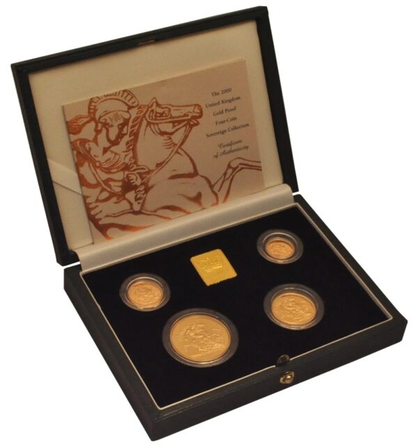 2000 Proof Gold Sovereign 4 Coin Set