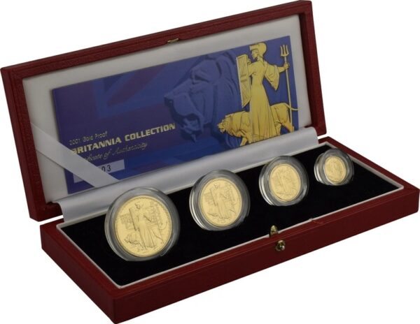 2001 Proof Gold Britannia 4 Coin Set
