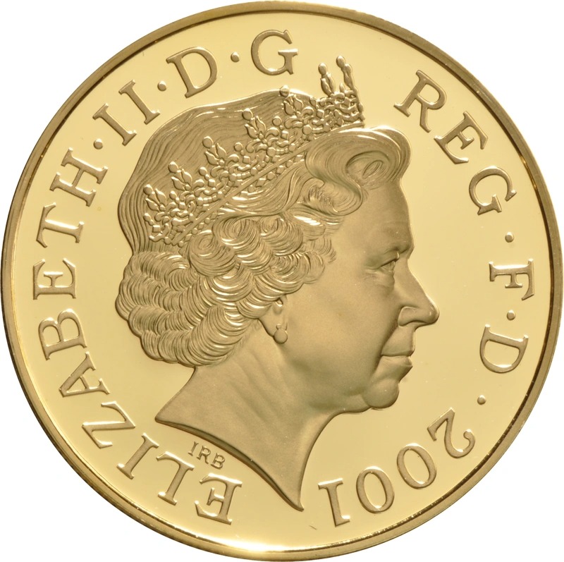 2001 Proof Gold Crown £5 Coin 100th Victoria Anniversary Boxed - Image 2