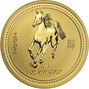 2002 1 oz Australian Gold Lunar Hors