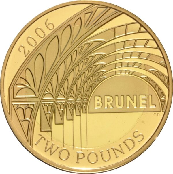 2006 Proof £2 Gold Coin Double Set Brunel the Man and his Achievements Boxed - Image 2