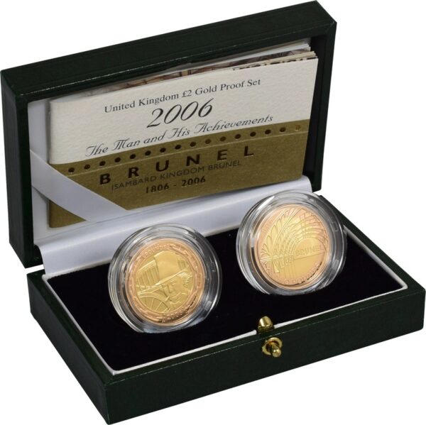 Proof £2 Gold Coin Double Set Brunel