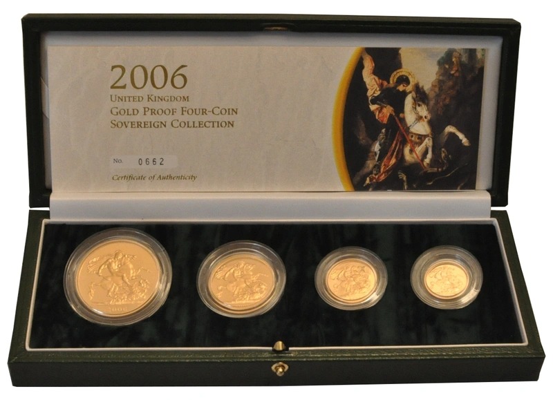 2006 Proof Gold Sovereign 4 Coin Set