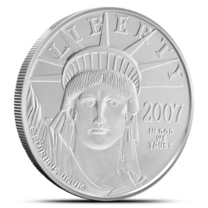 2007-W 1 oz Burnished American Platinum Eagle Coin (Box + CoA)