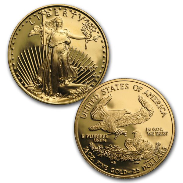 2007-W 4-Coin Proof American Gold Eagle Set (Box + CoA) - Image 3