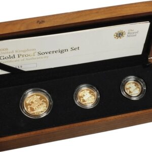 2008 Proof Gold Sovereign 3 Coin Set
