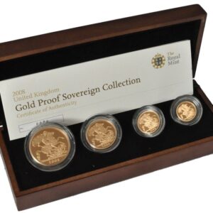 2008 Proof Gold Sovereign 4 Coin Set