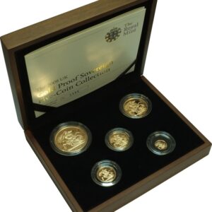 2009 Proof Gold Sovereign 5 Coin Set