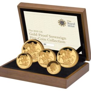2010 Proof Gold Sovereign 5 Coin Set