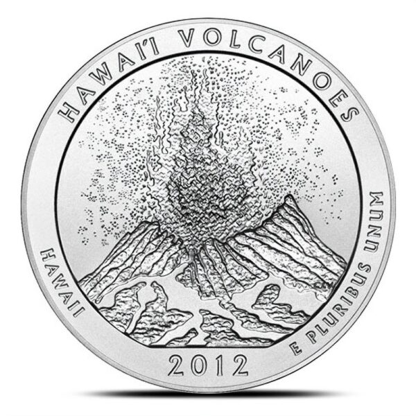 2012-P 5 oz Burnished ATB Hawaii Volcanoes Silver Coin (Box + CoA) - Image 2
