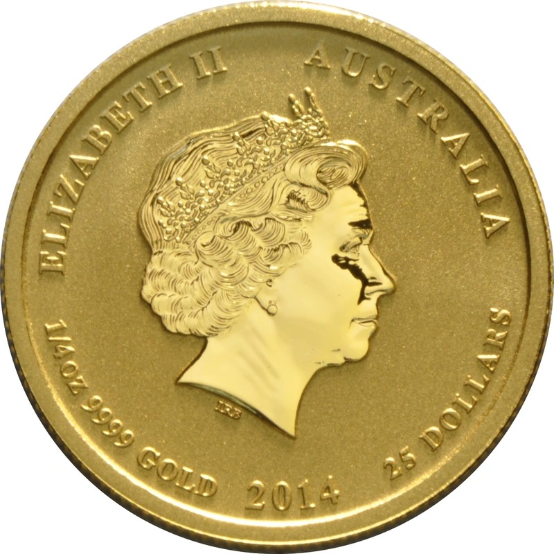 2014 1/4 oz Year of the Horse Gold Coin Perth Mint Australian Lunar Series - Image 2