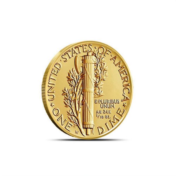 2016-W 1/10 oz American Gold Mercury Dime Coin (Box + CoA) - Image 3