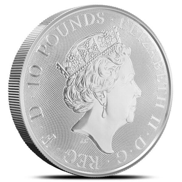2018 10 oz British Silver Queens Beast Griffin Coin - Image 2
