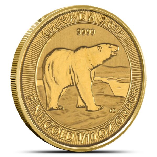2018 1/10 oz Canadian Gold Polar Bea