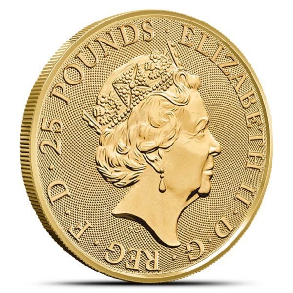 2018 1/4 oz British Gold Queens Beast Black Bull Coin - Image 2