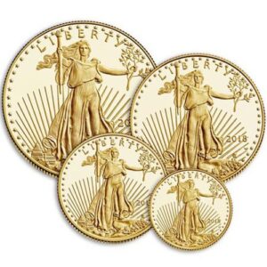 2018-W 4-Coin Proof American Gold Eagle Set (Box + CoA)