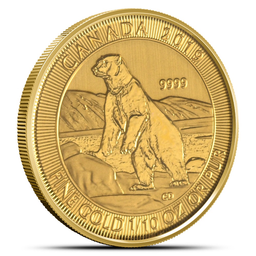 2019 1/10 oz Canadian Gold Polar Bea
