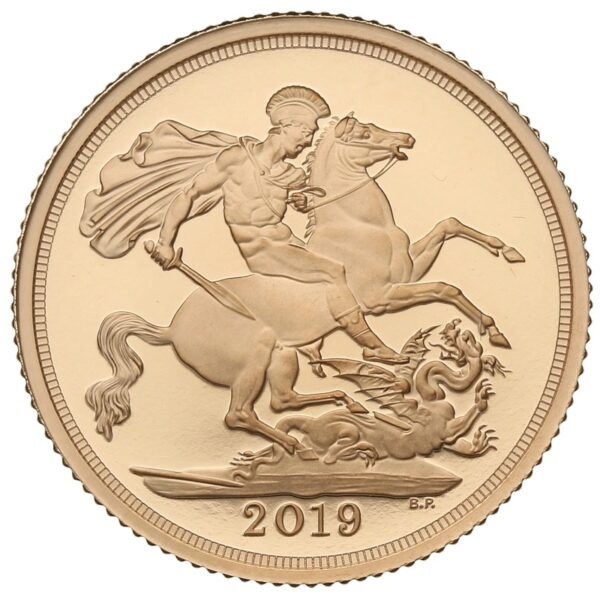 2019 Proof Gold Sovereign 5 Coin Set Fifth Head Boxed - Image 2