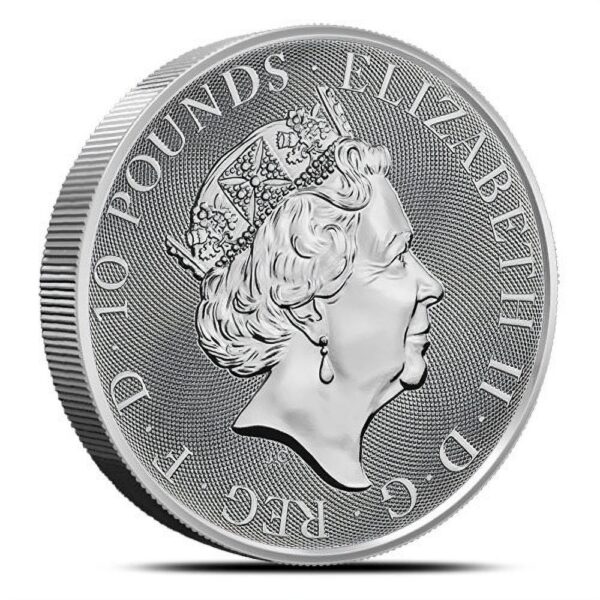 2020 10 oz British Silver Queens Beast Yale Coin - Image 2