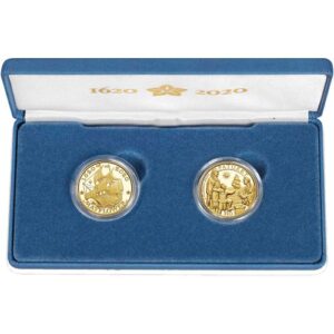 2020 Proof American Gold 400th Anniversary of the Mayflower 2-Coin Set (Box + CoA)