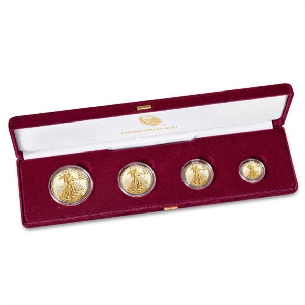 2020-W 4-Coin Proof American Gold Eagle Set (Box + CoA) - Image 2