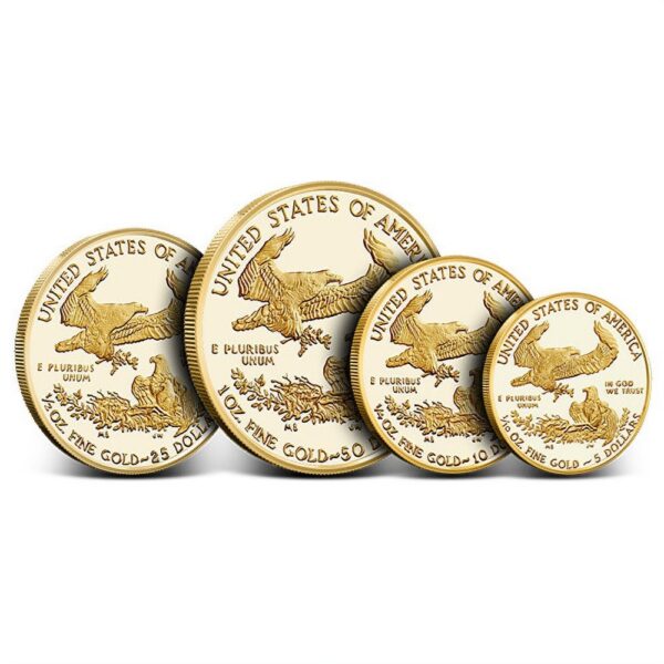 2020-W 4-Coin Proof American Gold Eagle Set (Box + CoA) - Image 3