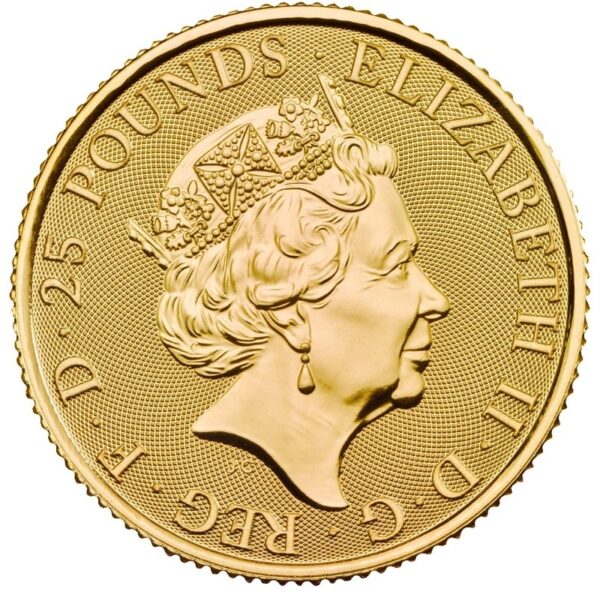 2020 1/4 oz Year of the Rat Gold Coin Royal Mint Lunar Series - Image 2