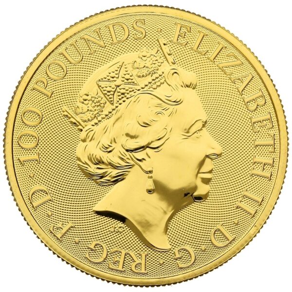 2021 1 oz White Greyhound of Richmond Gold Coin Queen's Beasts - Image 2