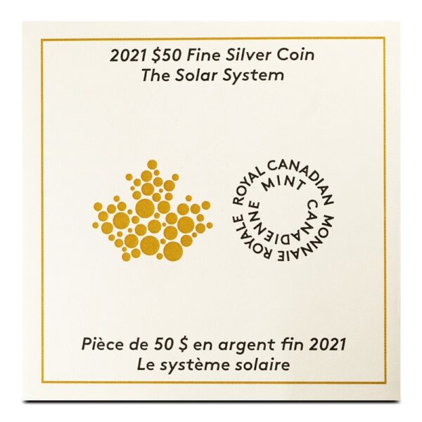 2021 5 oz Colorized Canadian Silver Solar System Coin (Box + CoA) - Image 3