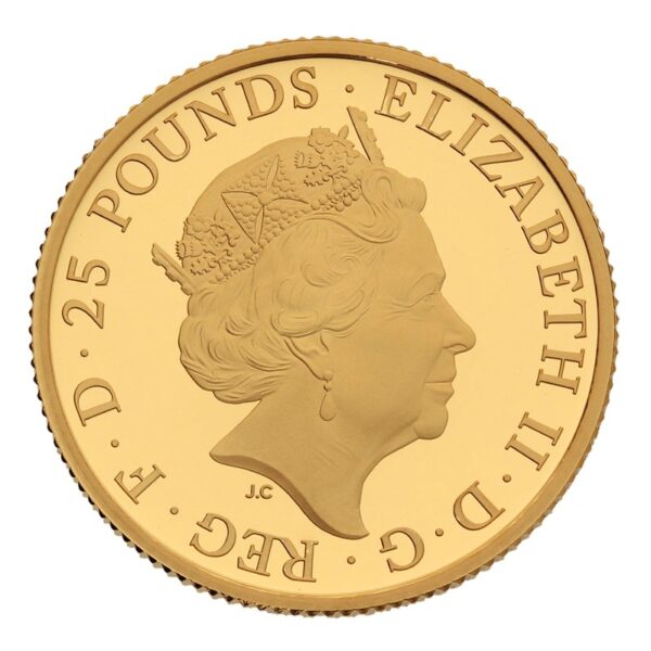 2021 Proof 1/4 oz White Greyhound of Richmond Gold Coin Queen's Beasts Boxed - Image 2