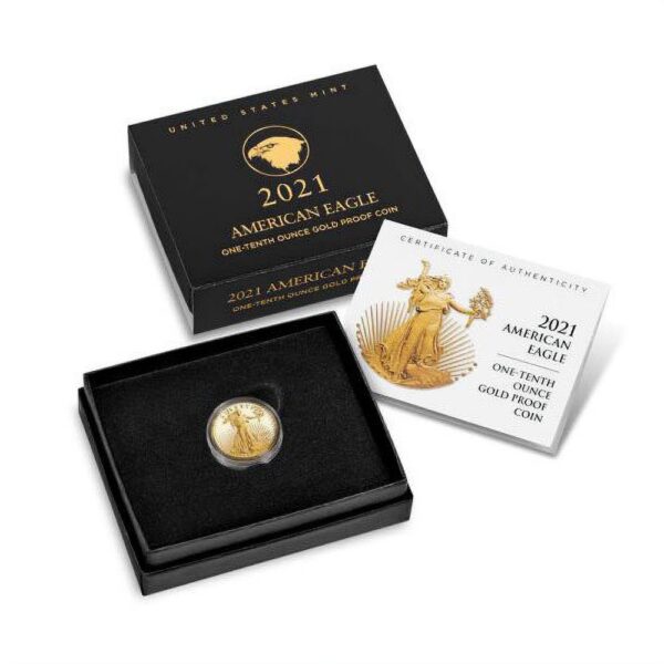 2021-W 1/10 oz Proof American Gold E