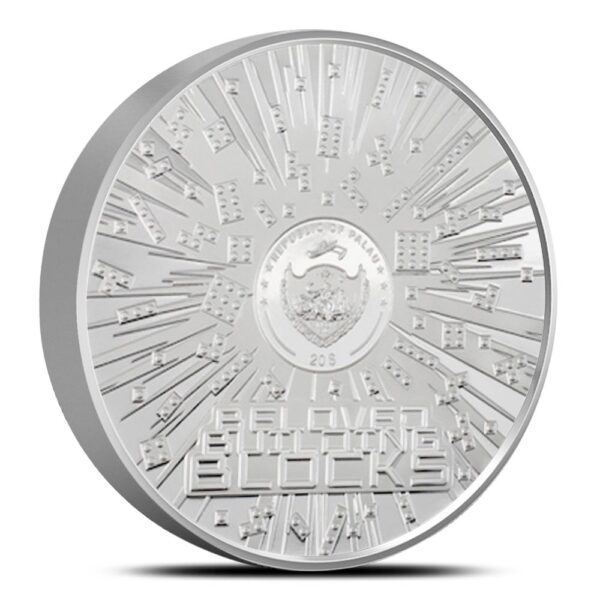 2022 5 oz Palau Silver Beloved Building Blocks Bengal Tiger Coin - Image 2