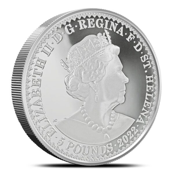 2022 5 oz Proof British Silver Gothic Crown Portrait Coin (Box + CoA) - Image 2