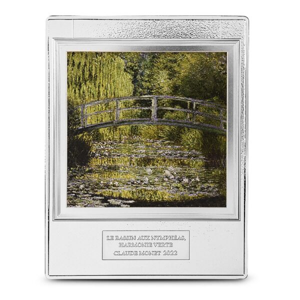 2022 500 Gram Proof French Silver The Water Lily Pond Coin (Box + CoA) - Image 2