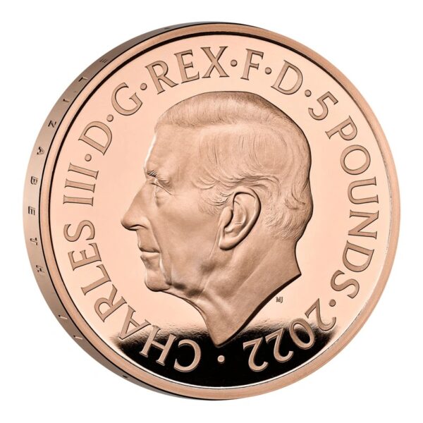 2022 Proof £5 Gold Crown Coin Her Majesty Queen Elizabeth II Memorial Boxed - Image 2