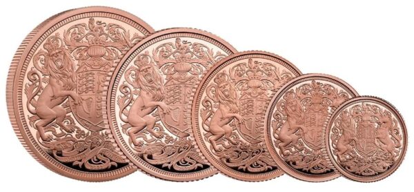 2022 Proof Gold Sovereign 5 Coin Set