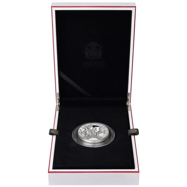 2023 10 oz Proof St. Helena Silver Goddesses Series Eos Coin (Box + CoA) - Image 4