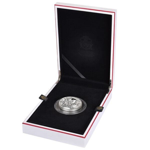 2023 10 oz Proof St. Helena Silver Goddesses Series Eos Coin (Box + CoA) - Image 5