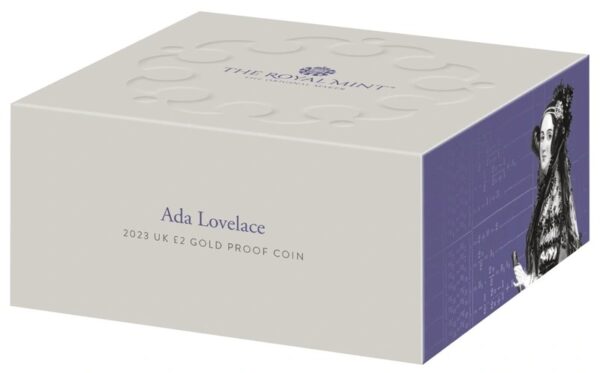2023 Proof £2 Gold Coin Ada Lovelace Boxed - Image 4