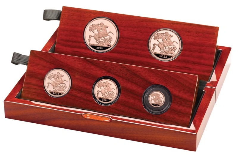 2023 Proof Gold Sovereign 5 Coin Set
