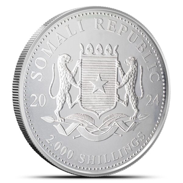 2024 1 Kilo Somalia Silver Elephant Coin (BU) - Image 2