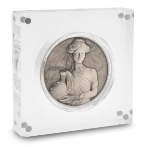 2024 5 oz Antique Niue Silver Aquarius Coin (Box + CoA)