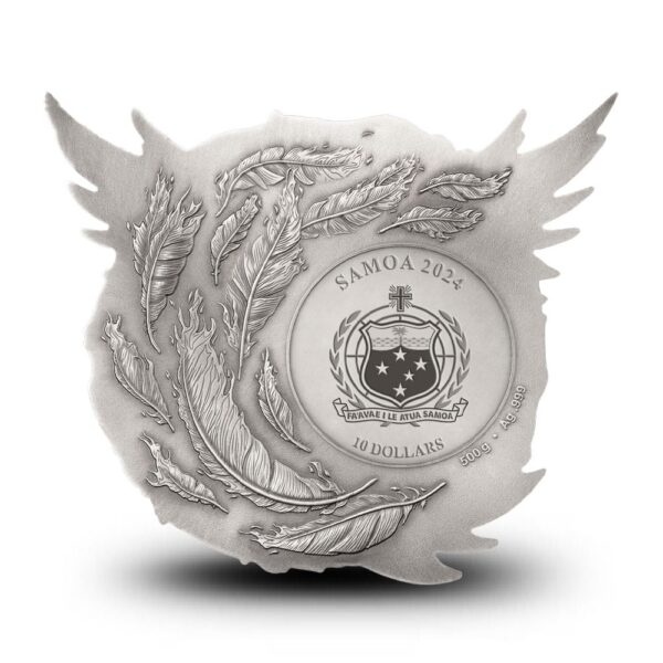 2024 500 Gram Antique Samoa Phoenix Ascendant Silver Coin (Box + CoA) - Image 3