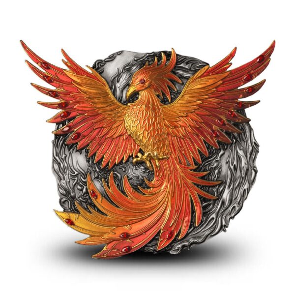 2024 500 Gram Antique Samoa Phoenix Ascendant Silver Coin (Box + CoA) - Image 2