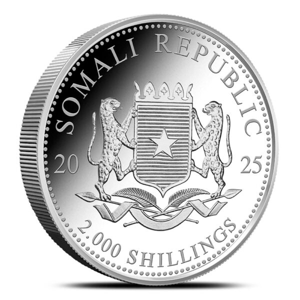 2025 1 Kilo Somalia Silver Elephant Coin (BU) - Image 2