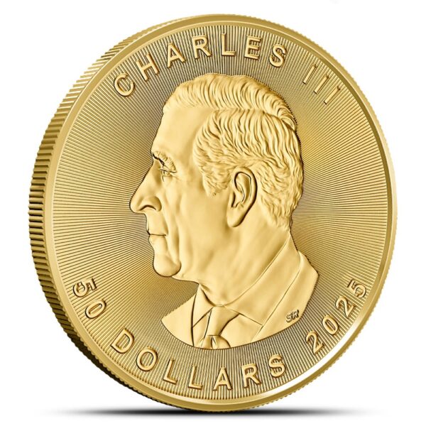 2025 1 oz Canadian Gold Maple Leaf Tube (10 Coins, BU) - Image 3