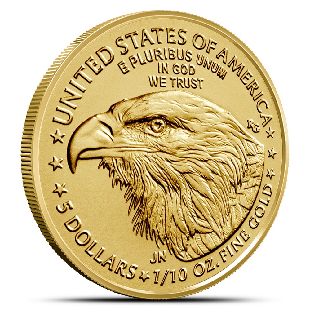 2025 1/10 oz American Gold Eagle Tube (50 Coins, BU) - Image 3