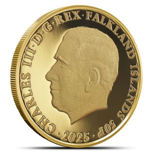 2025 1/10 oz Proof Falkland Islands Gold King Penguin Coin - Image 3